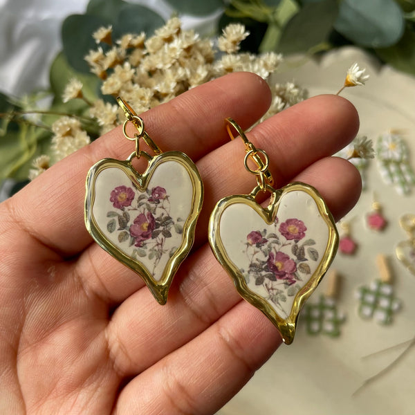 Golden Heart Framed Florals