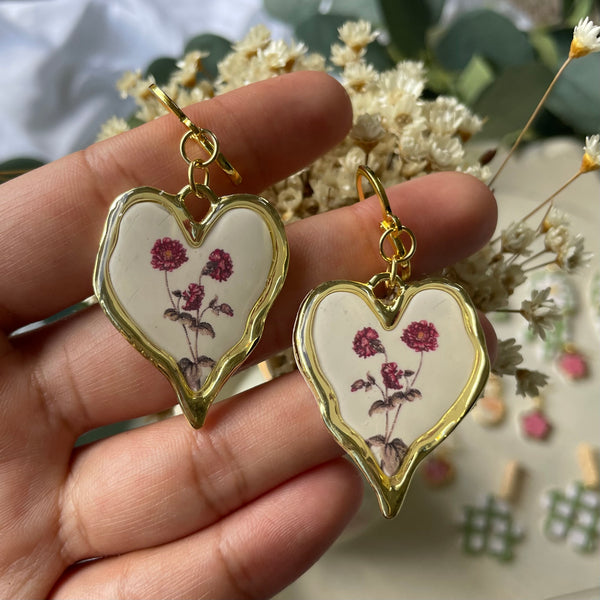 Golden Heart Framed Florals