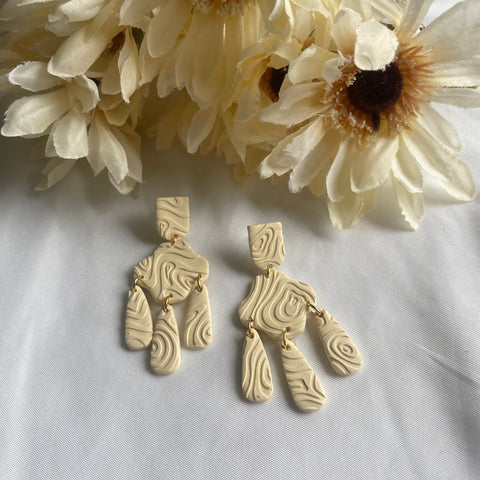 Swirl Embossed Statement Studs