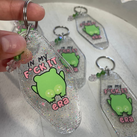 IN MY F**K IT ERA-- MOTEL KEYCHAIN