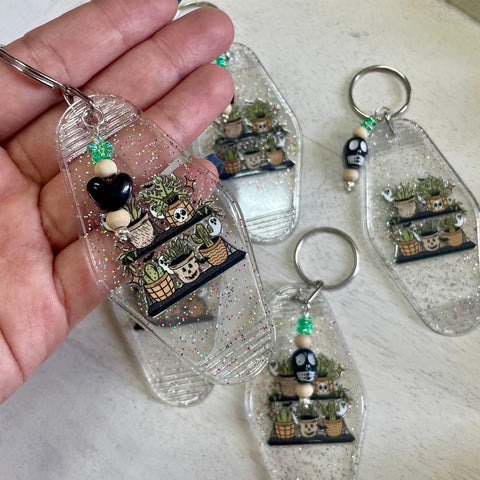 SPOOKY PLANTS -- MOTEL KEYCHAIN