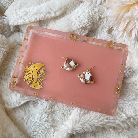 Peach Moon-- Small Rectangle Tray