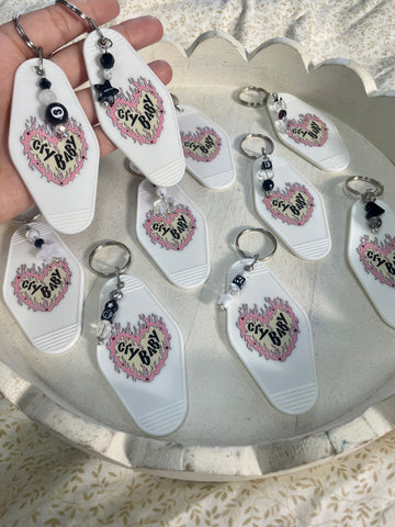 CRYBABY -- MOTEL KEYCHAIN