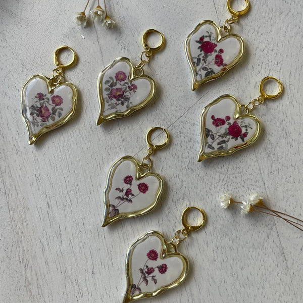 Golden Heart Framed Florals